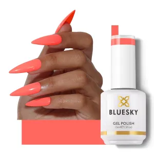 BLUESKY Gel Polish- Bright Coral Pink Soak Off Gel Polish,Vegan,Long Lasting&Chip Resistant,Nail Art,DIY at home, Nail Lamp Needed,15ml,A074P/PINK NEON CORAL