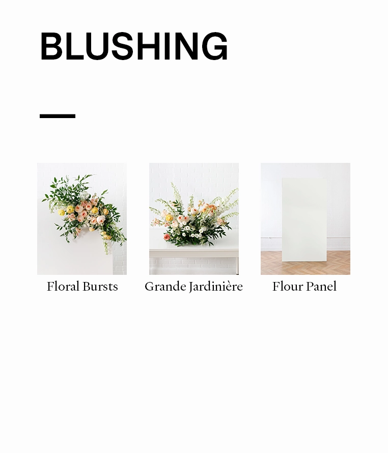 Blushing - Allaina Panel with Floral Arrangements