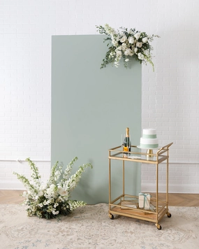 Blushing - Allaina Panel with Floral Arrangements