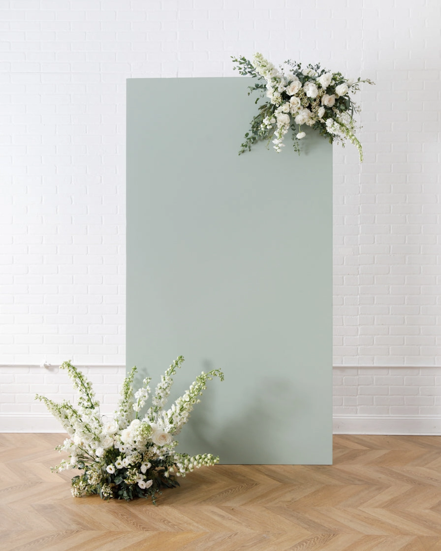 Blushing - Allaina Panel with Floral Arrangements