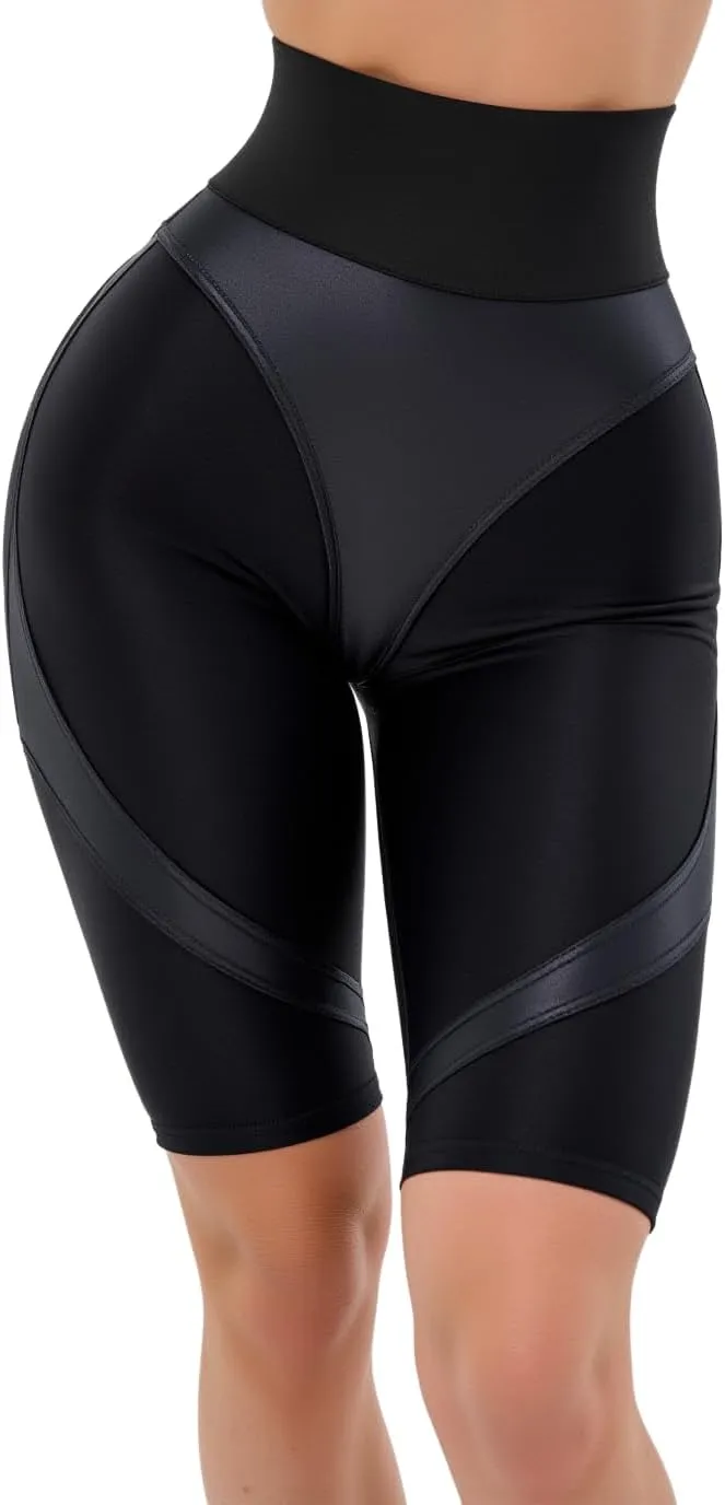 Bona Fide Premium Quality High Waist Biker Shorts for Women with Push Up - Womens Butt Lifting Shorts for Gym, Workout