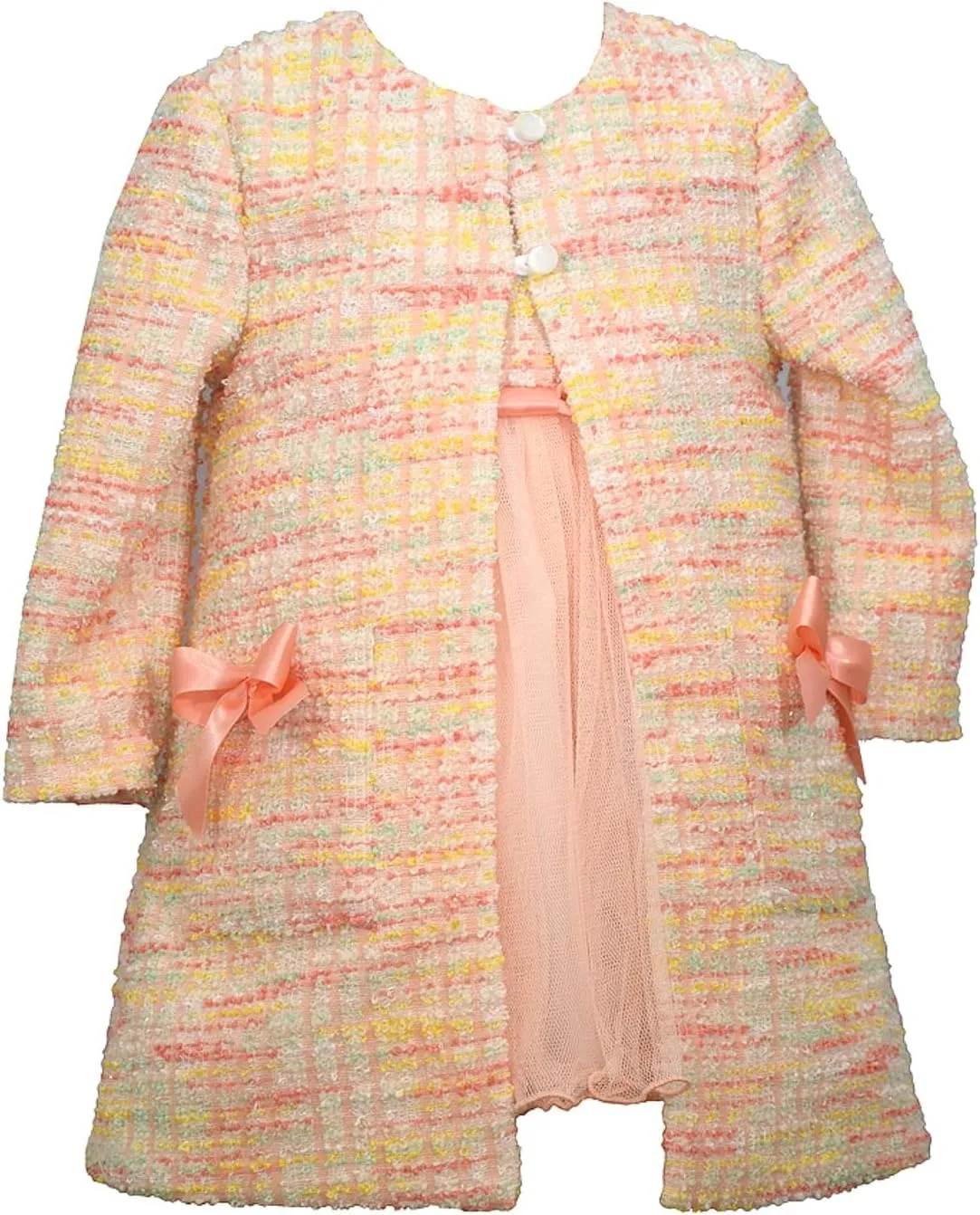 Bonnie Jean Girl's Easter Dress and Coat Set - for Baby, Infant, Toddler and Little Girls