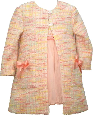 Bonnie Jean Girl's Easter Dress and Coat Set - for Baby, Infant, Toddler and Little Girls