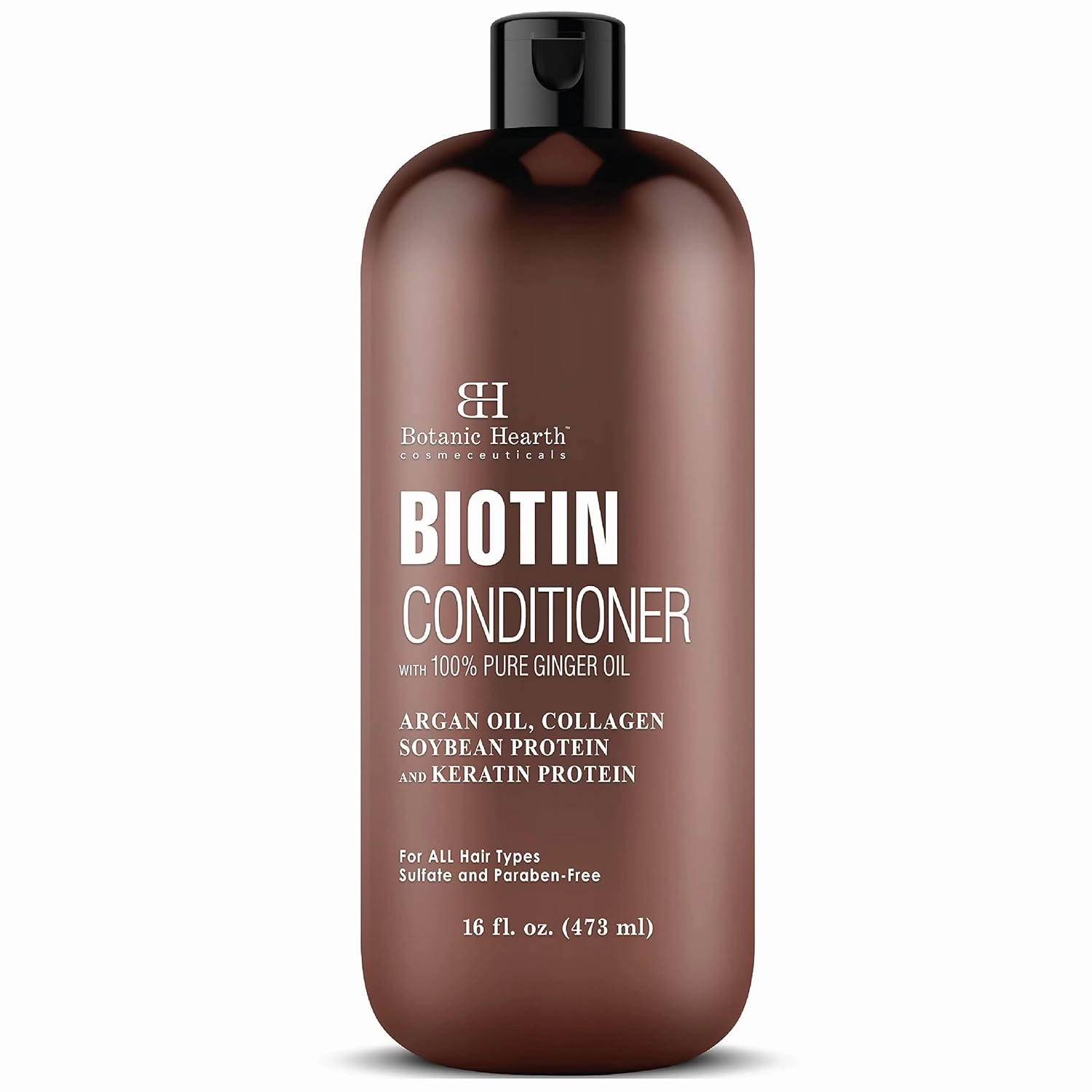 Botanic Hearth Biotin Conditioner with Ginger Oil & Keratin | For Hair Growth |With Turmeric Extract, Argan Oil, Tea Tree Oil & Vitamin E | Sulphate & Paraben Free | 16 fl oz