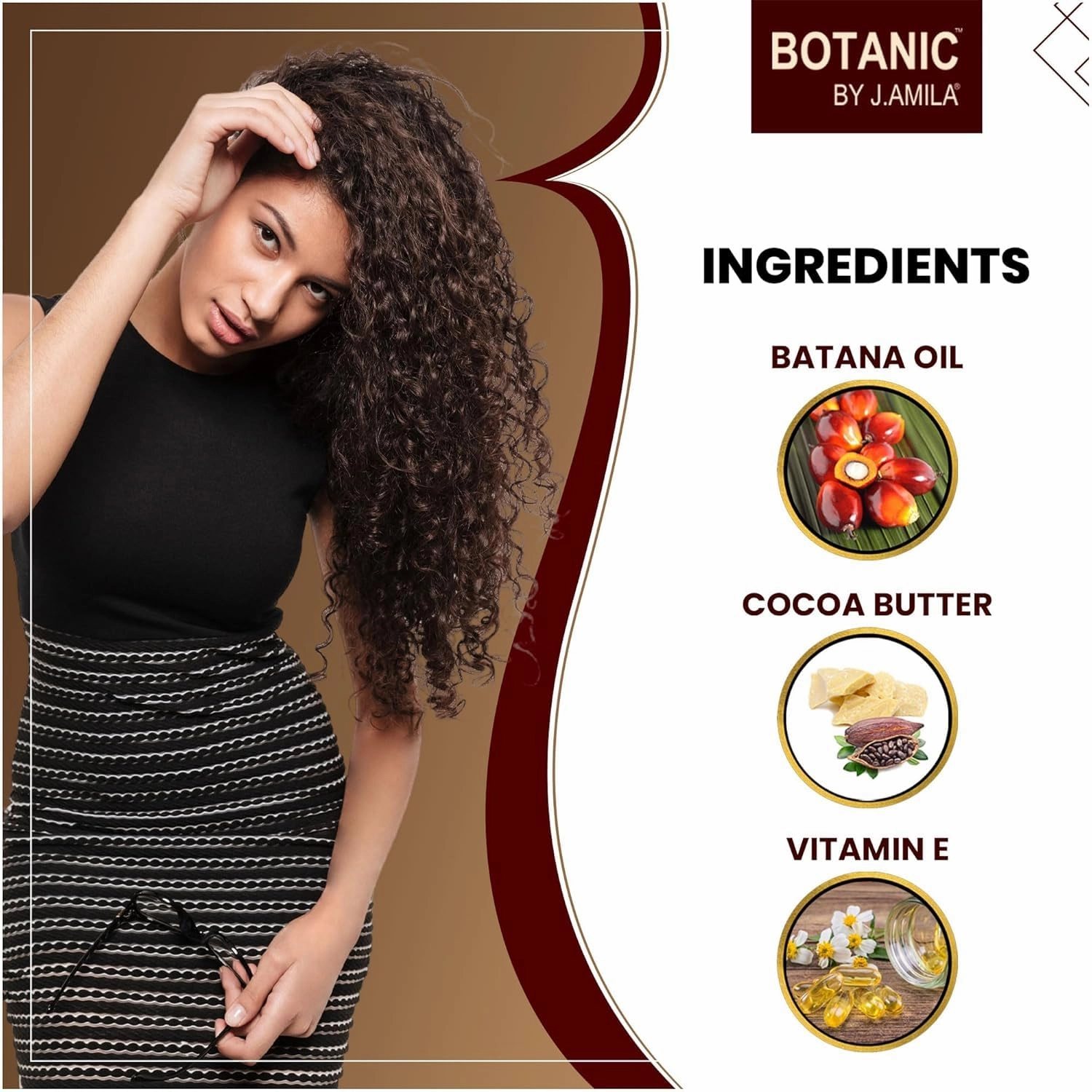 Botanic J.Amila Botana Oil for Hair Growth – Revitalizes, Strengthens, Thickens & Nourishes – Fuller, Healthier Hair for All Hair Types – 4oz (60ml) Natural Treatment