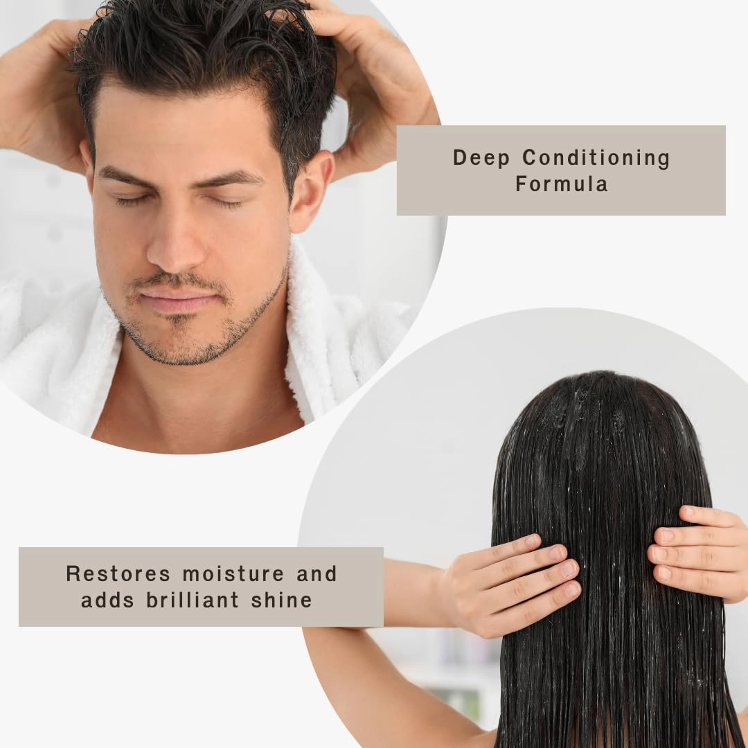 Botanical Deep Conditioner – Biotin, Aloe Vera, Shea Butter - Sulfate & Paraben Free for Dry, Damaged Hair – Leave-In Nourishing Conditioner for Curly Hair, Beard, Women & Men, All Hair Type