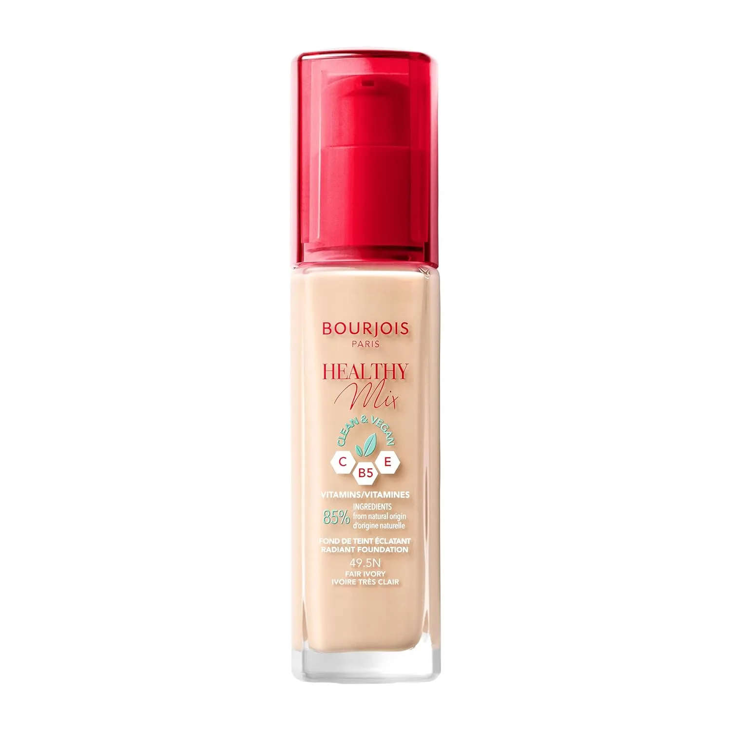 Bourjois Healthy Mix Clean & Vegan Foundation - 49.5N Fair Ivory