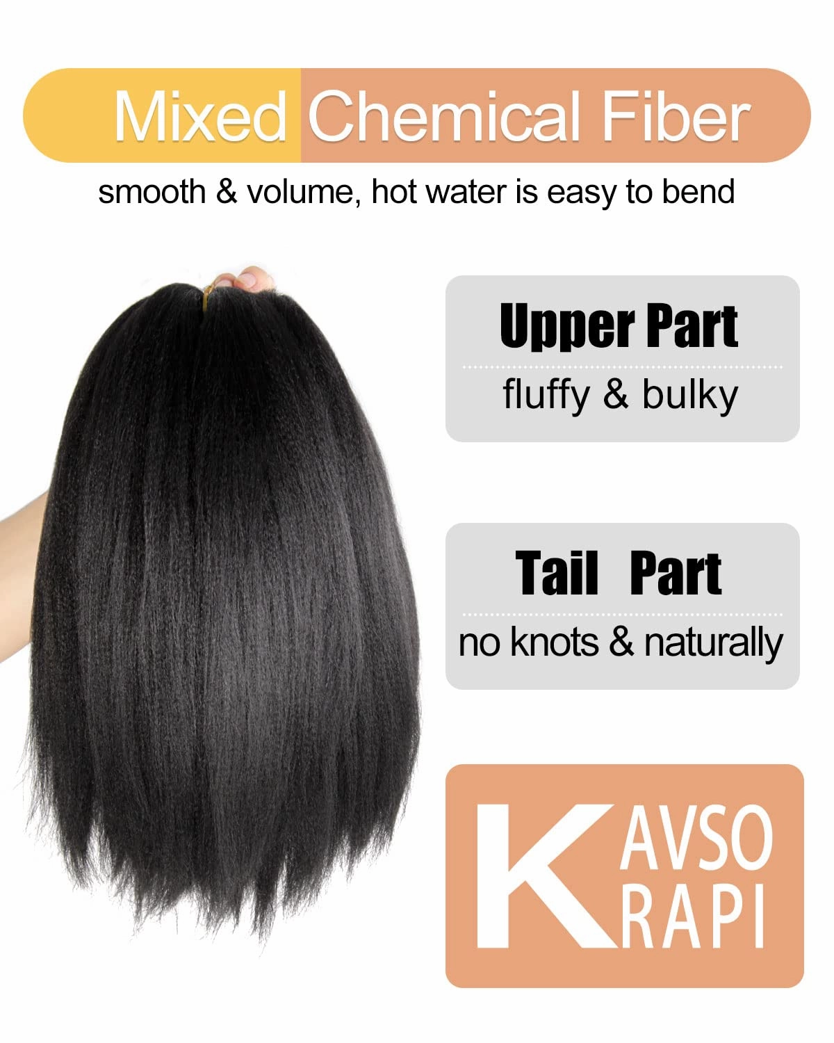 Braiding Hair 12 Inch Pre Stretched Color 1 Short Straight Crochet Braids Yaki Synthetic Hair 8 Packs (1#/Jet Black)