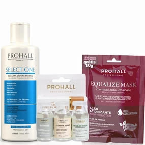 Brazilian Keratin Hair Treatment & Post Keratin PH Stabilizing Equalize Deep Conditioning Hair Treatment with 3 Ampules Hair Mask Protein Treatment Ampollas Para el Cabello Maltratado Y Seco