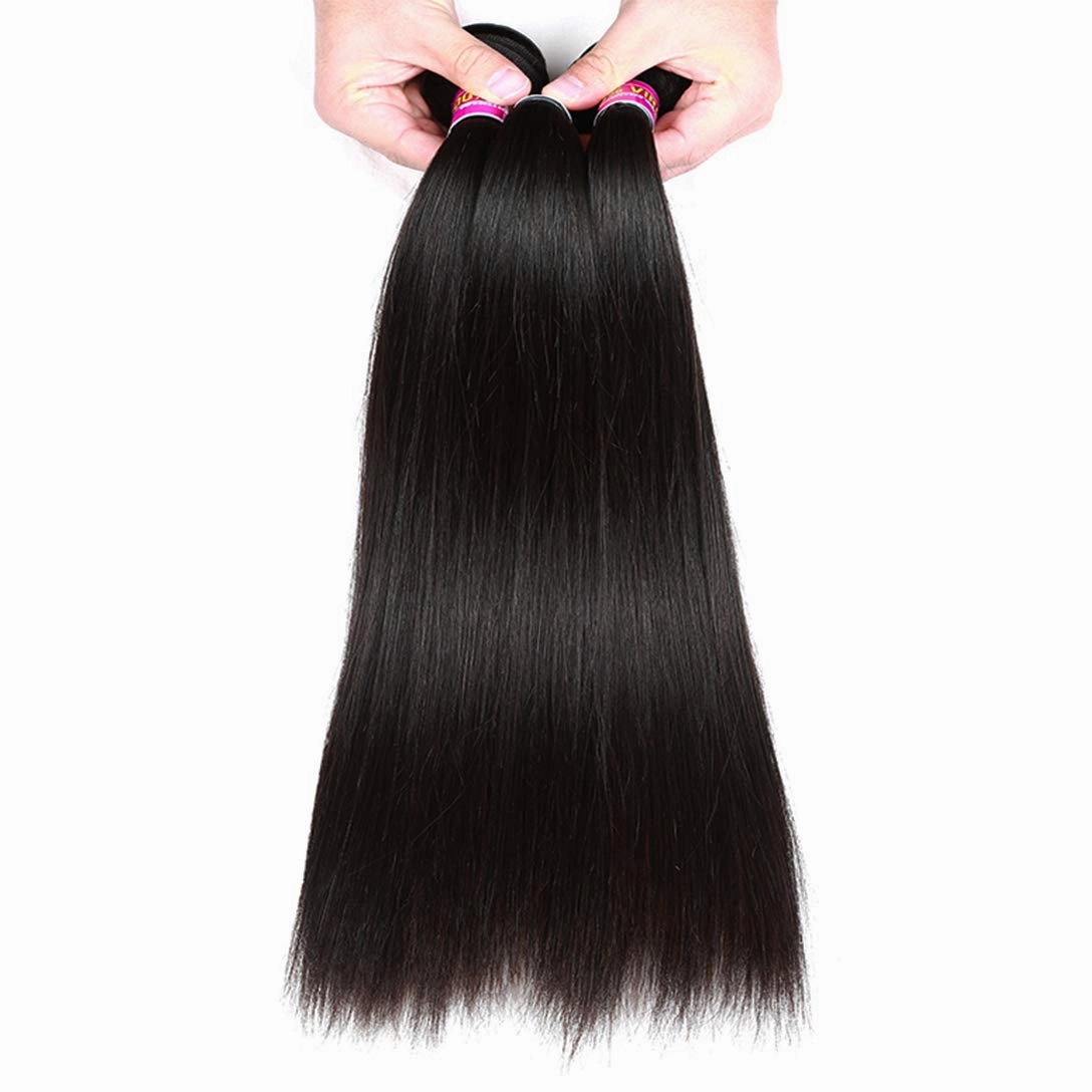 Brazilian Straight Virgin Hair 4 Bundles Deals Mink Unprocessed Remy Hair Good Cheap Weave Wefts Human Hair Extensions 50g/Piece 200Gram Natural Black Color 10 10 10 10 Inches