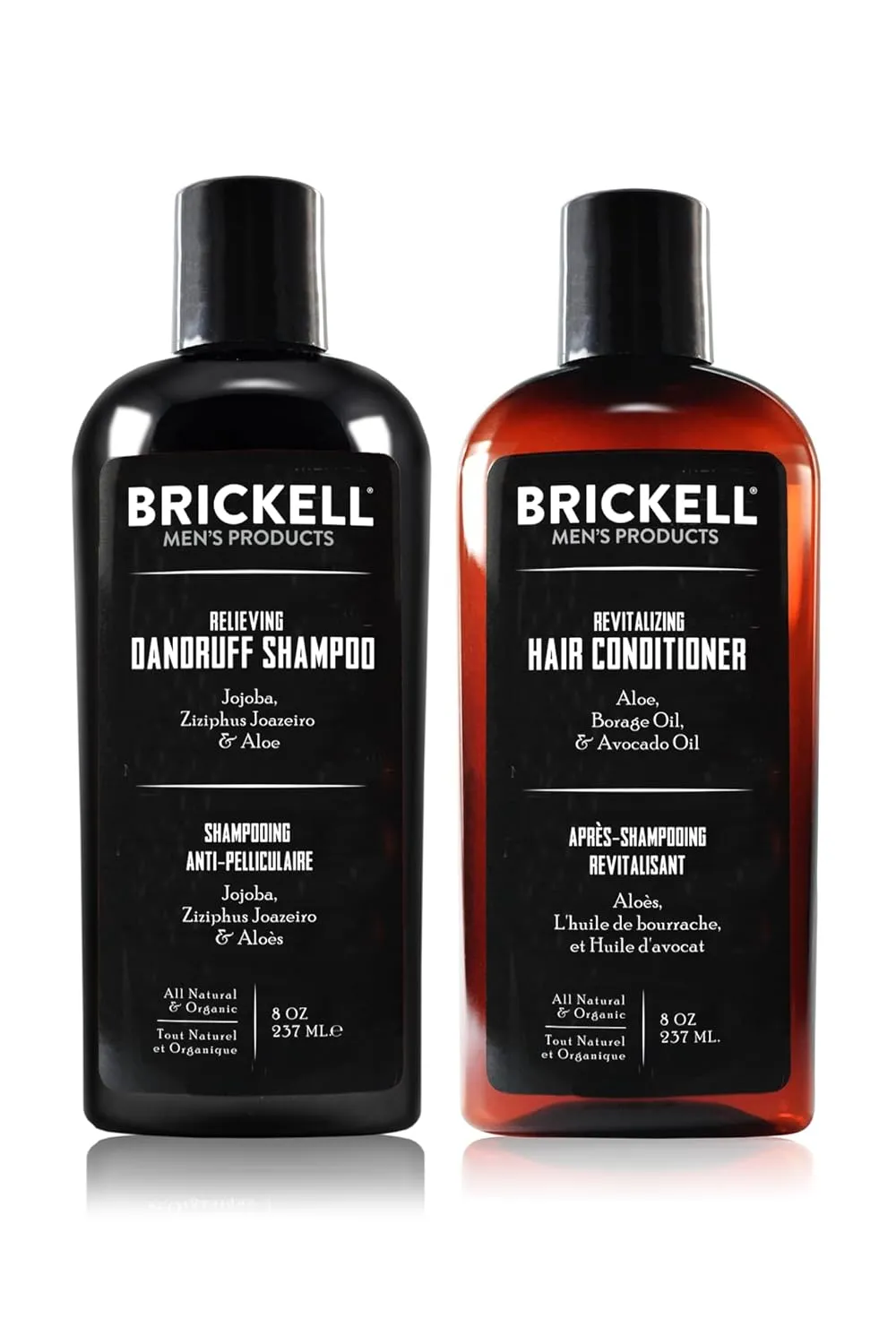 Brickell Men’s Daily Relieving Hair Care Routine, Dandruff Shampoo and Conditioner Set For Men, All Natural and Organic, Scented