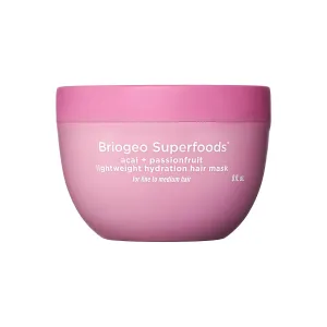 Briogeo Superfoods Acai   Passionfruit Lightweight Hydration Hair Mask – Deep Conditioner for Fine Hair, Boosts Shine & Softness, Weightless Moisture, Vegan & Cruelty-Free