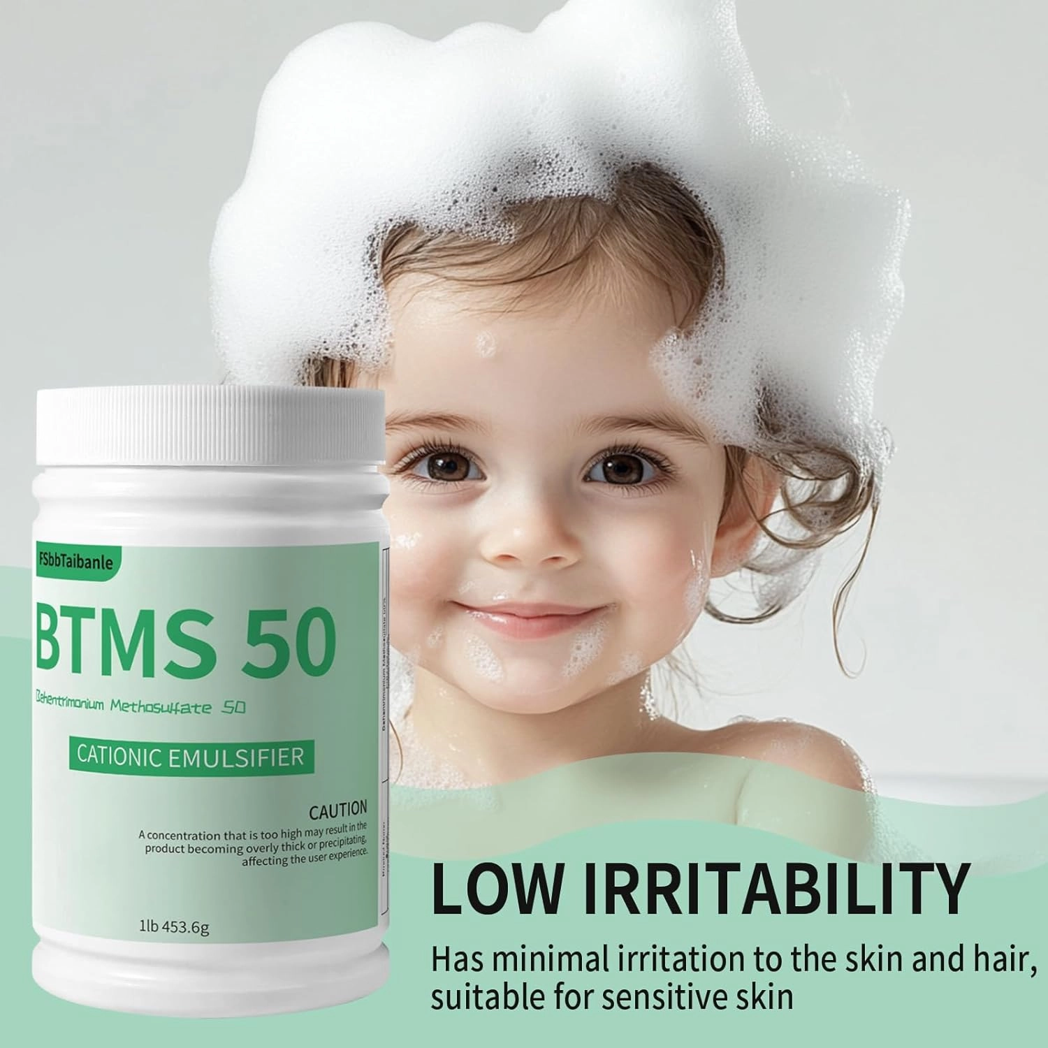 BTMS 50 Conditioning Emulsifier granules, 100% derived from plant-based，Ideal for Leave-in Conditioner, Lotions, Shampoos and More (16 oz)
