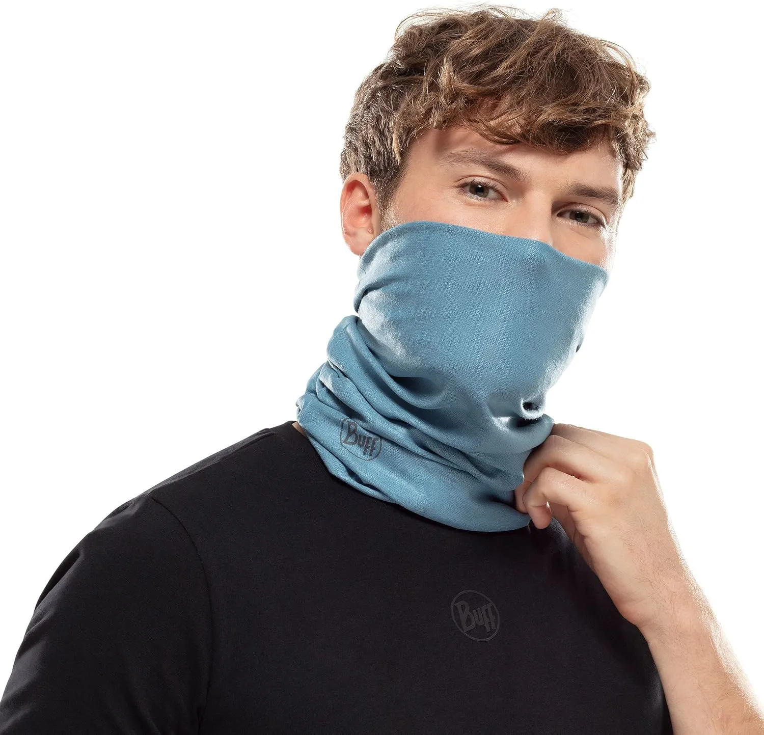 BUFF CoolNet UV Neck Gaiter, UPF 50 Sun Protection, Breathable, Versatile, Quick Dry Face Mask, Solid Colors, Adult Size