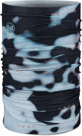 BUFF CoolNet UV Neck Gaiter, UPF 50 Sun Protection, Breathable, Versatile, Quick Dry Face Mask, Black & Blue, Adult Size