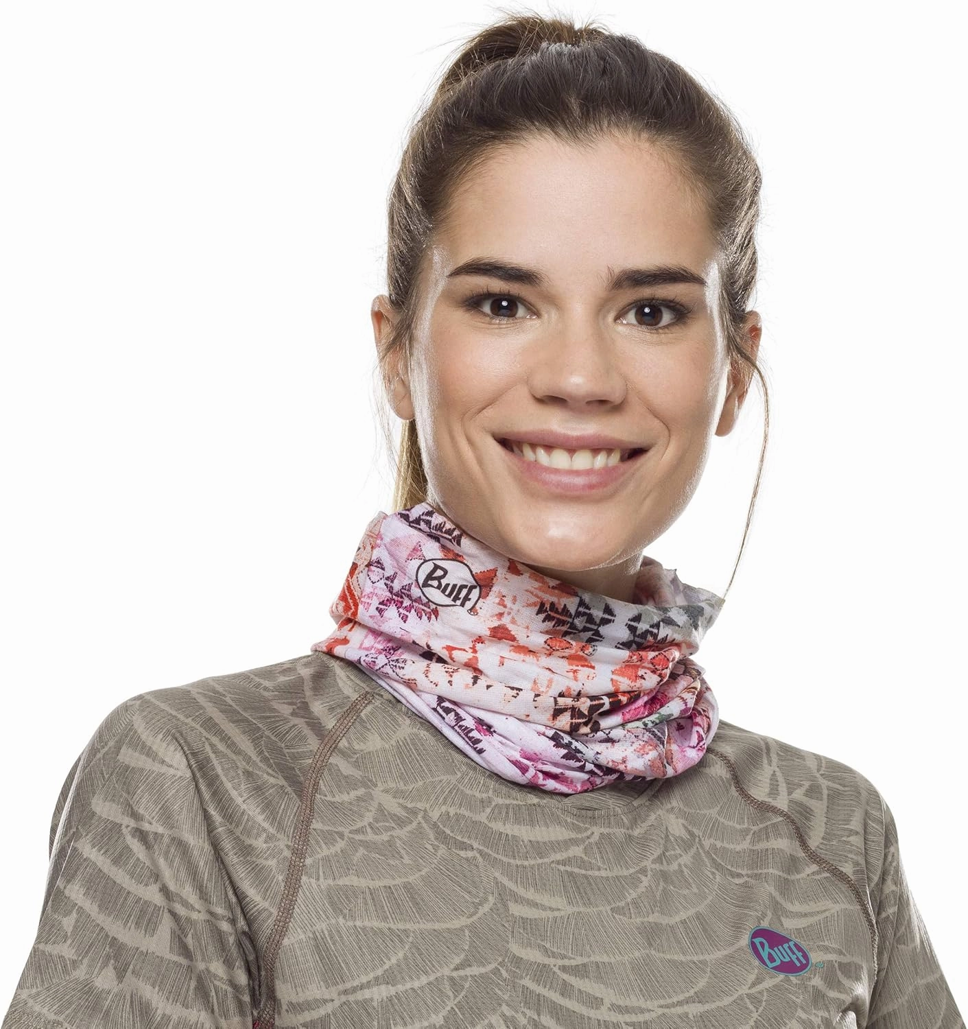 BUFF CoolNet UV Neck Gaiter, UPF 50 Sun Protection, Breathable, Versatile, Quick Dry Face Mask, Multi-Colored, Adult Size