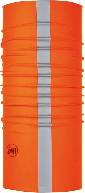 BUFF Multifunctional Neckwear CoolNet UV Reflective Safety Worn 12  Ways, R-Orange Fluor