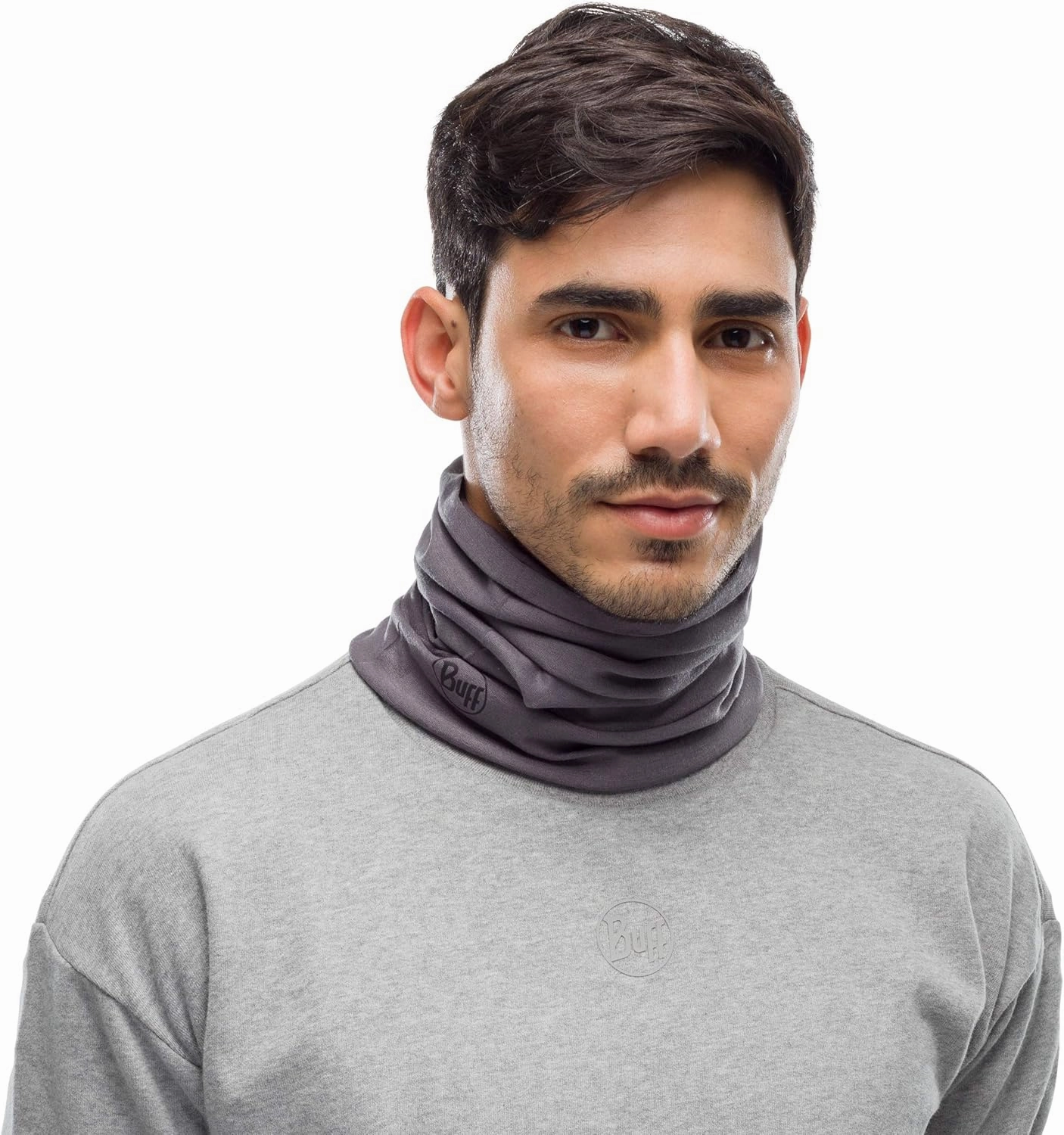 BUFF Original EcoStretch Neck Gaiter, UPF 50 Sun Protection, Breathable, Versatile, Quick Dry, Solid Colors, Adult Size