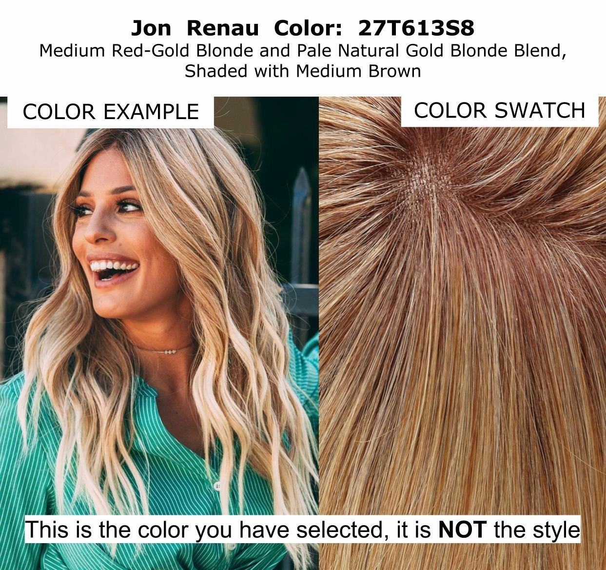 Bundle - 7: 12" Top Form French Exclusive Colors Human Hair Topper by Jon Renau, Christy's Wigs Q & A Booklet, BeautiMark Hydra Shampoo Conditioner Mask Protect Leave-In Spray Shine Serum - 27T613S8