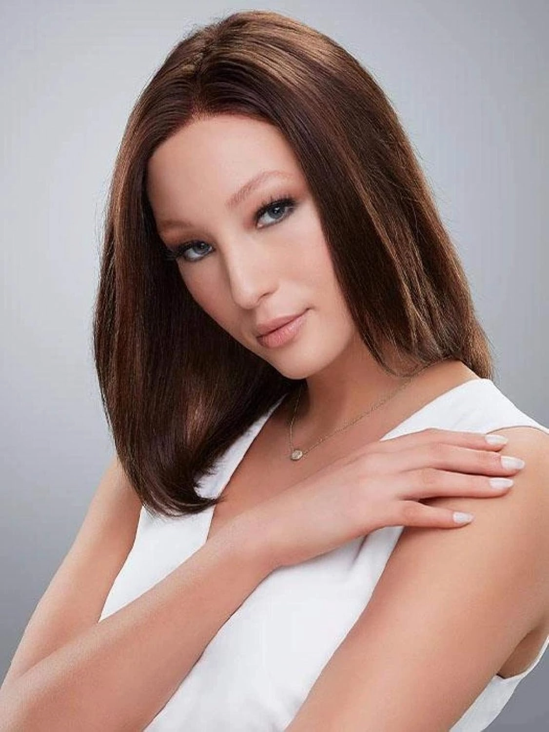 Bundle - 7 item: Carrie Hand-Tied Exclusive Remy Human Hair Wig by Jon Renau, Christy's Wigs Q & A Booklet, BeautiMark Hydra Shampoo Conditioner Mask Protect Leave-In Spray Shine Serum - 24B22RN