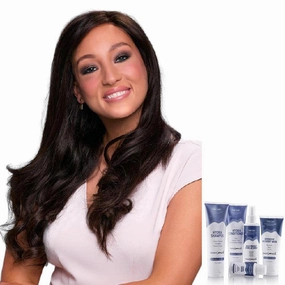 Bundle - 7 Items: Blake Lite Exclusive Human Hair by Jon Renau, Christy's Wigs Q & A Booklet, BeautiMark Hydra Shampoo Conditioner Mask Protect Leave-In Spray Shine Serum - Color: 14/26S10