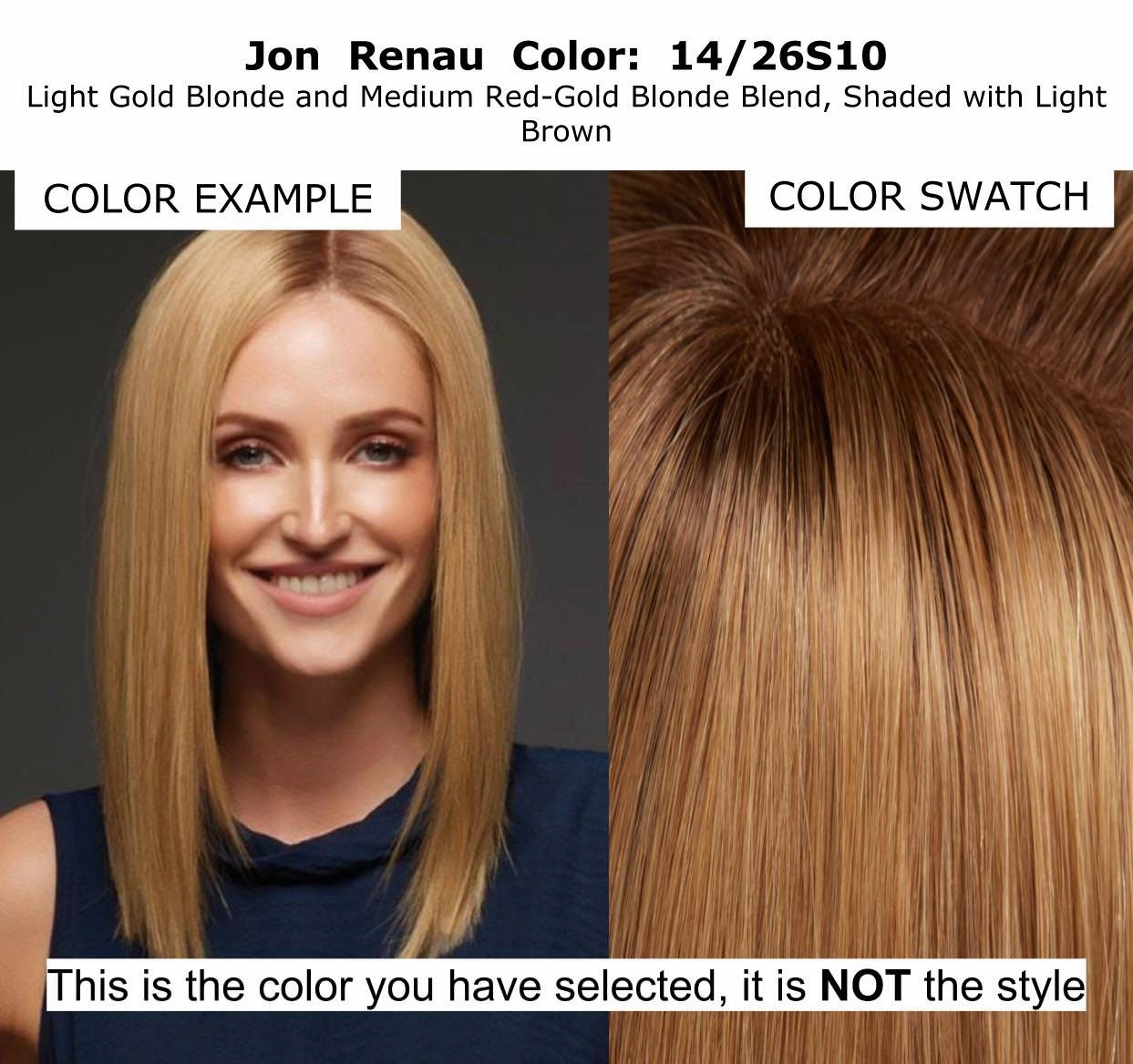 Bundle - 7 Items: Blake Lite Exclusive Human Hair by Jon Renau, Christy's Wigs Q & A Booklet, BeautiMark Hydra Shampoo Conditioner Mask Protect Leave-In Spray Shine Serum - Color: 14/26S10