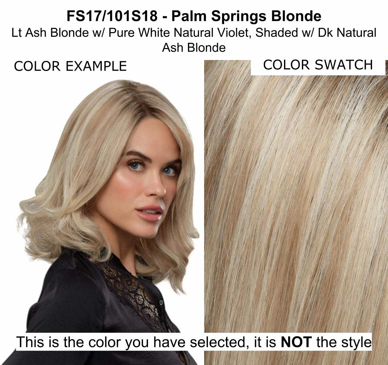 Bundle - 7 Items: Blake Lite Exclusive Human Hair by Jon Renau, Christy's Wigs Q & A Booklet, BeautiMark Hydra Shampoo Conditioner Mask Protect Leave-In Spray Shine Serum - Color: FS17/101S18