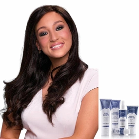 Bundle - 7 Items: Blake Lite Human Hair by Jon Renau, Christy's Wigs Q & A Booklet, BeautiMark Hydra Shampoo Conditioner Mask Protect Leave-In Spray Shine Serum - Color: 14/26