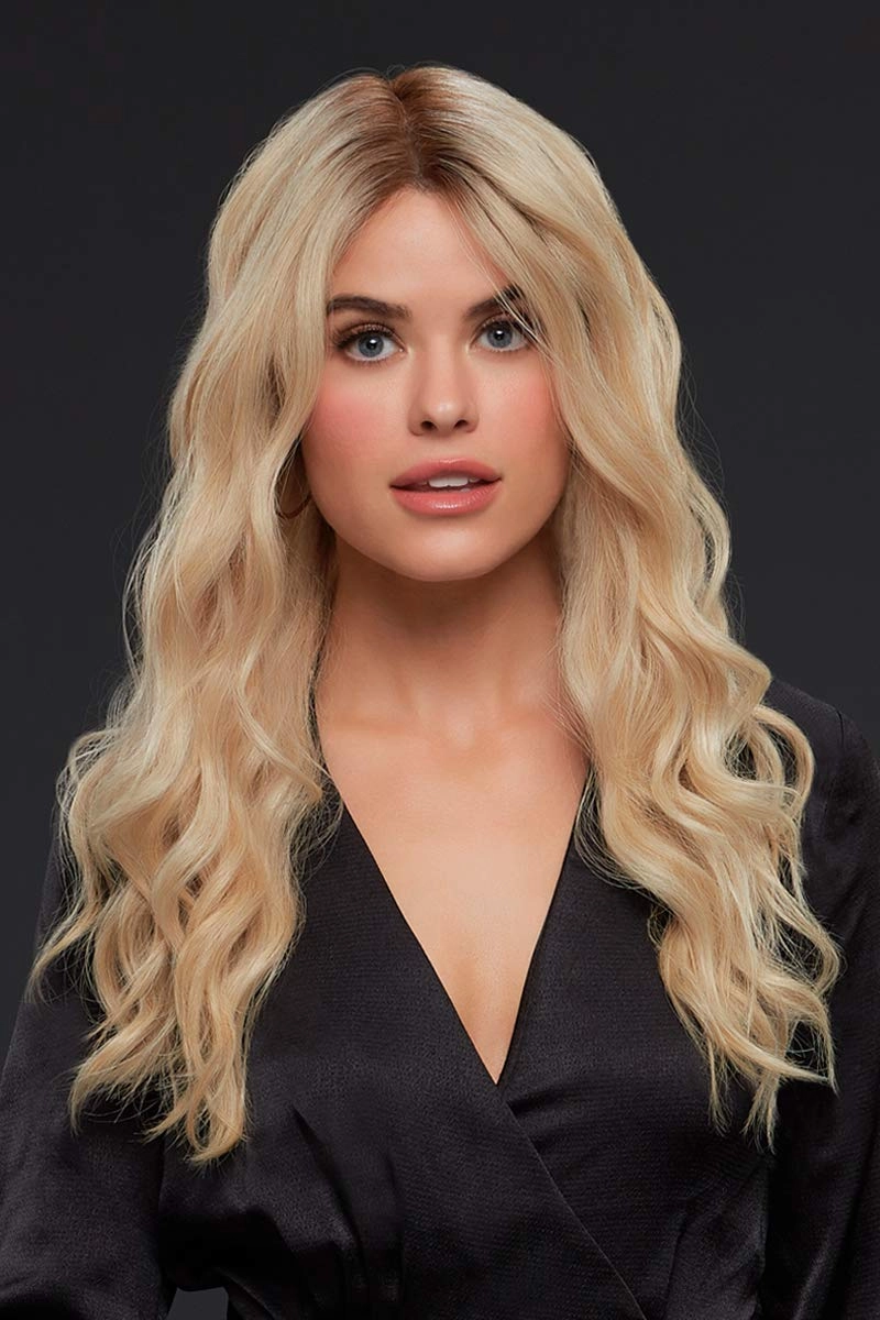 Bundle - 7 Items: Blake Petite Exclusive Remy Human Hair by Jon Renau, Christy's Wigs Q & A Booklet, BeautiMark Hydra Shampoo Conditioner Mask Protect Leave-In Spray Shine Serum - Color: 27T613S8