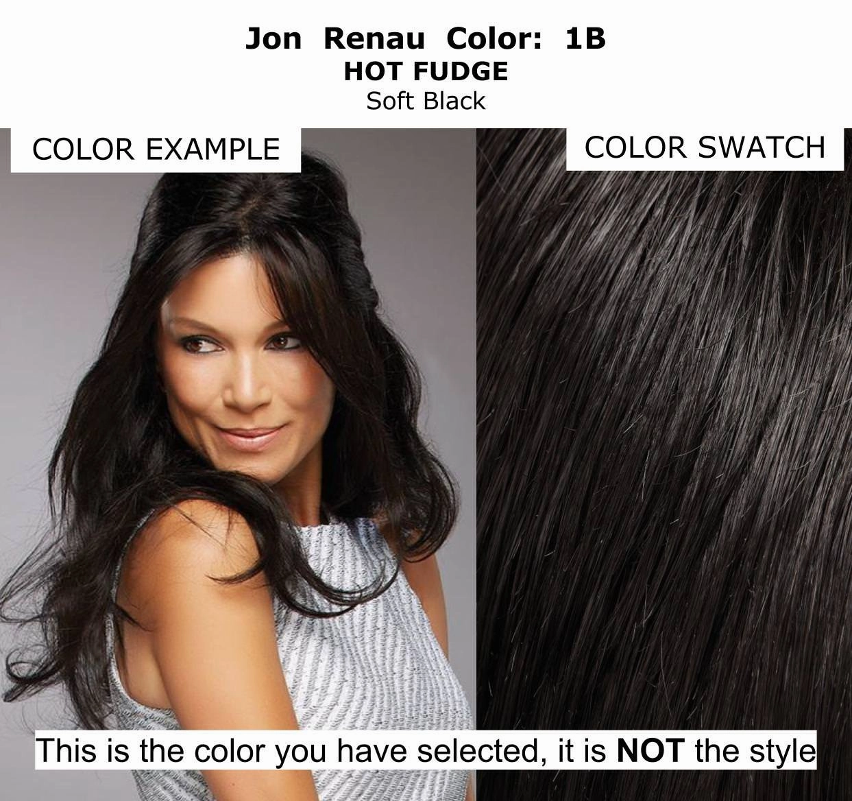 Bundle - 7 Items: Carrie Petite Remy Human Hair by Jon Renau, Christy's Wigs Q & A Booklet, BeautiMark Hydra Shampoo Conditioner Mask Protect Leave-In Spray Shine Serum - Color: 1B