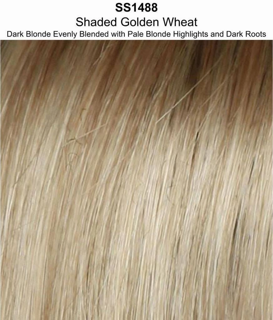 Bundle - 7 Items: Indulgence Remy Human Hair Hairpiece by Raquel Welch, Christy's Wigs Q & A Booklet, BeautiMark Hydra Shampoo Conditioner Mask Protect Leave-In Spray Shine Serum - Color: SS14/88