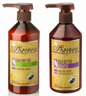 Bundle - Shampoo and Conditioner Moisture Repair Treatment, Shea Butter, Cotton and Silk Protein for Dry and Damaged Hair. Sodium Chloride and Sulfate Free. 16.9 oz 500ml X 2