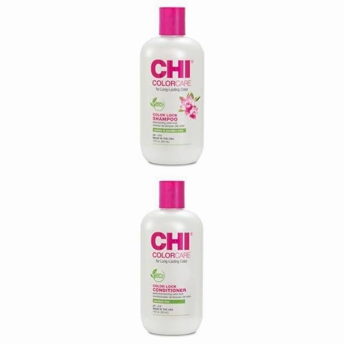 Bundle of CHI ColorCare Color Lock Shampoo, 12 Oz & CHI ColorCare Color Lock Conditioner, 12 Oz