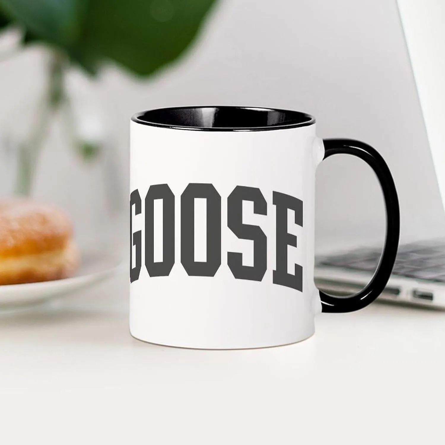 CafePress Goose (Curve Grey) Mug 11 oz (325 ml) Ceramic Coffee Mug
