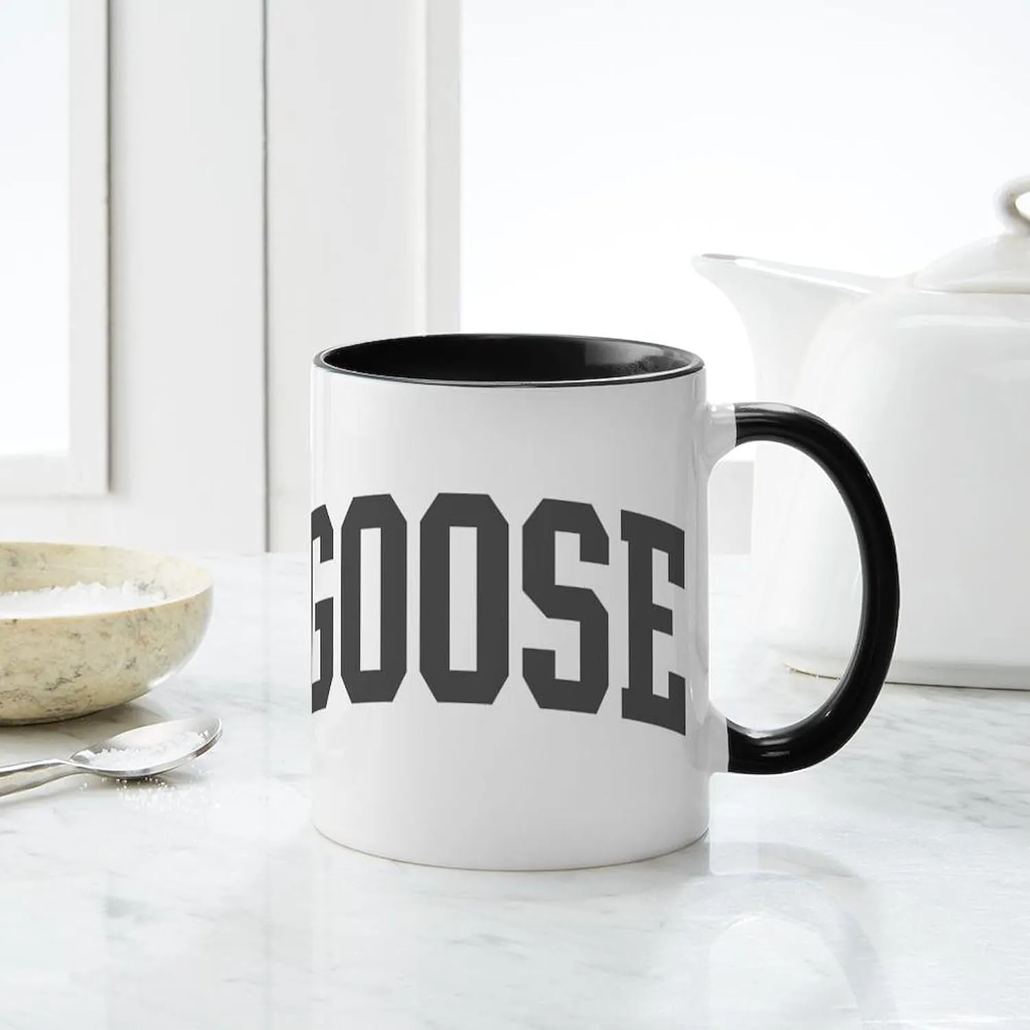 CafePress Goose (Curve Grey) Mug 11 oz (325 ml) Ceramic Coffee Mug