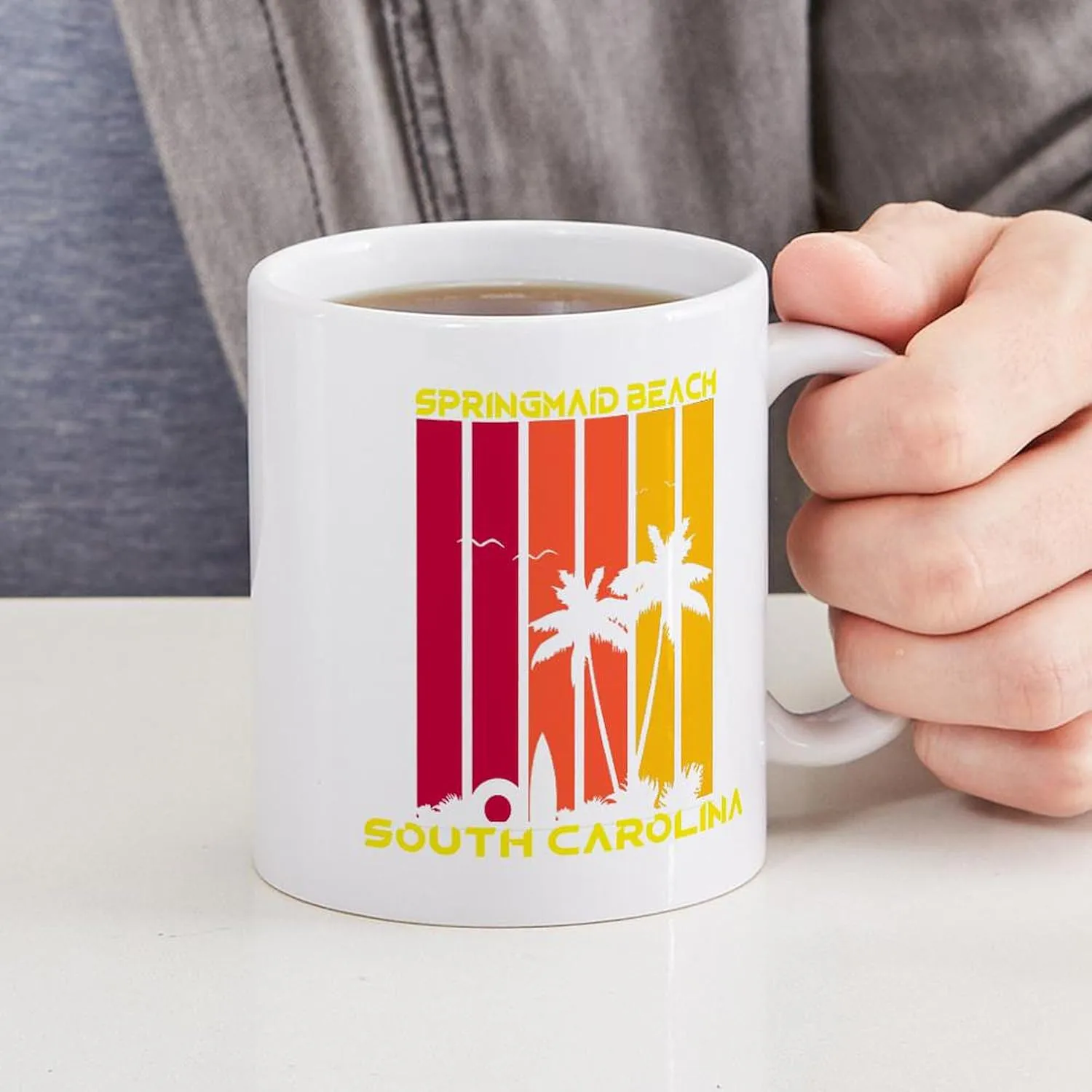 CafePress South Carolina Springmaid Beach Mugs 11 oz (325 ml) Ceramic Coffee Mug