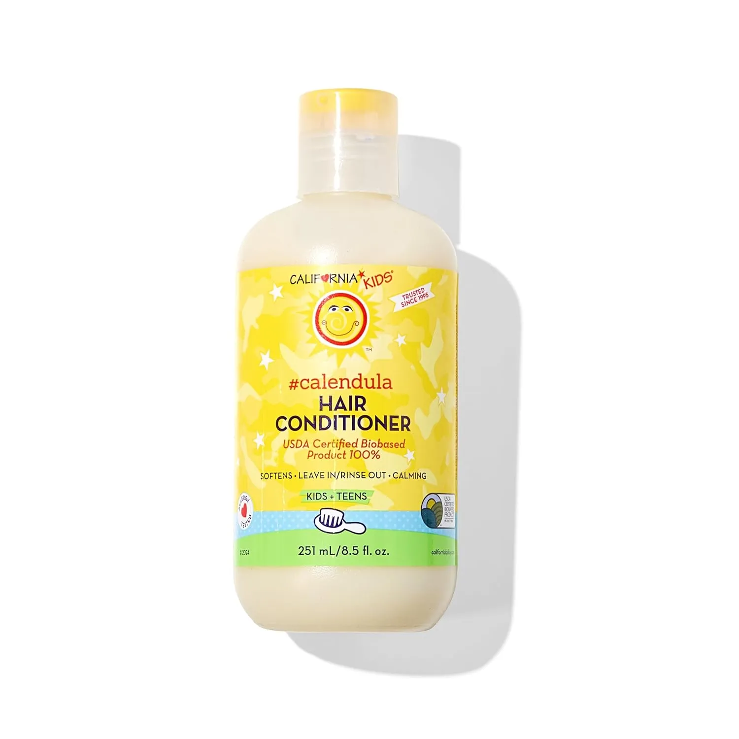 California Kids Calendula Hair Conditioner | 100% Plant-Based | Softens & Detangles | Lavender Scent | Conditioner For Dry Hair | Hypoallergenic Gentle Kids Conditioner | 251 mL / 8.5 oz.