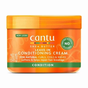 Cantu Natural Hair Leave-In Conditioner Cream Jar 12 Ounce (354ml) (6 Pack)