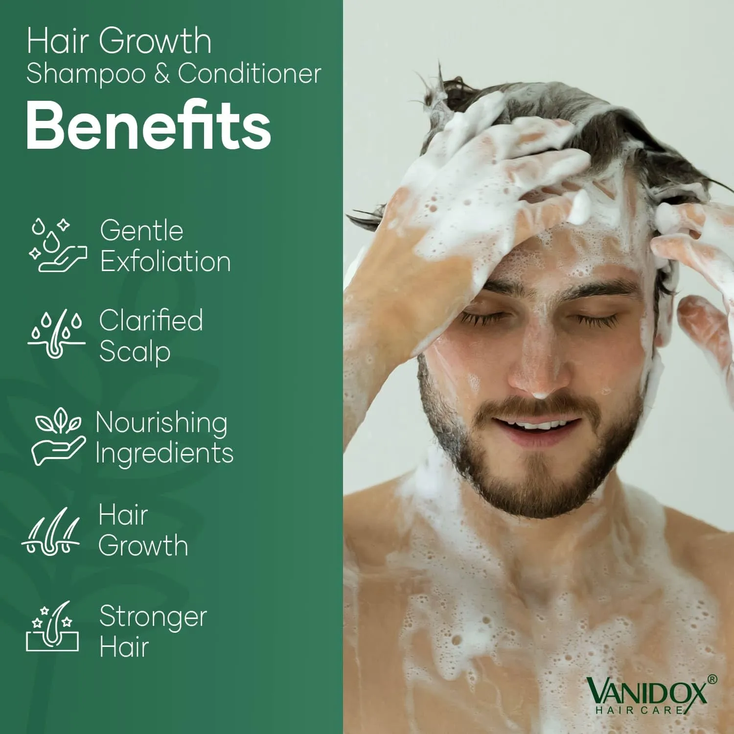 Carbonic Acid Shampoo and Conditioner for Men and Women, Deep Moisturizing Set, Enhances Hair Growth and Repair, Made in USA - 16 Fl Oz Each, Cucumber and Mint Scent