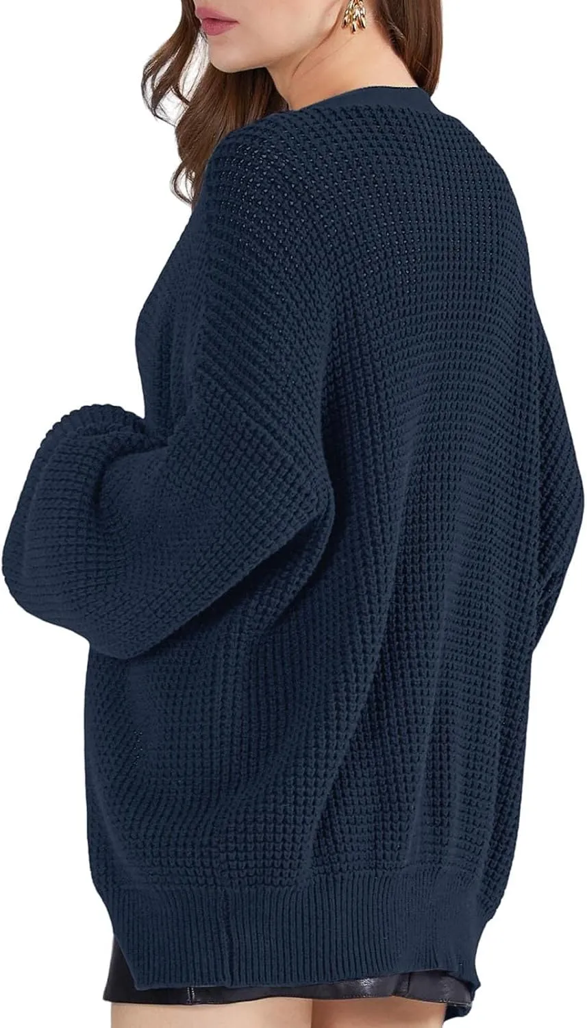 Cardigans for Women Loose Coat Button Down Long Sleeve Oversized Knit Cardigans Casual Soft Drape Fall Cardigan