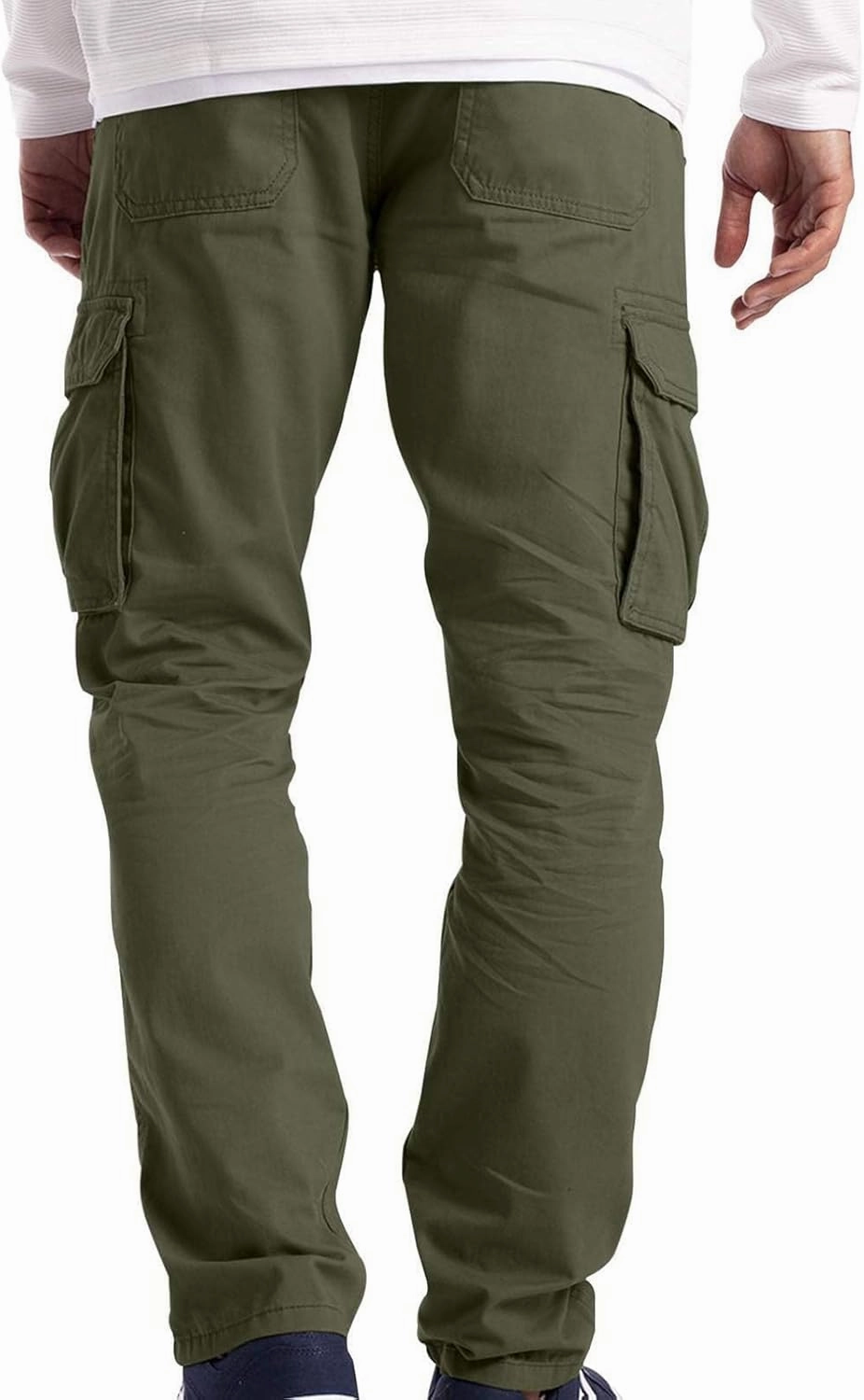 Cargo Pants for Men Casual Big and Tall Athletic Joggers Pants Solid Loose Baggy Sweatpants with Multi Pockets