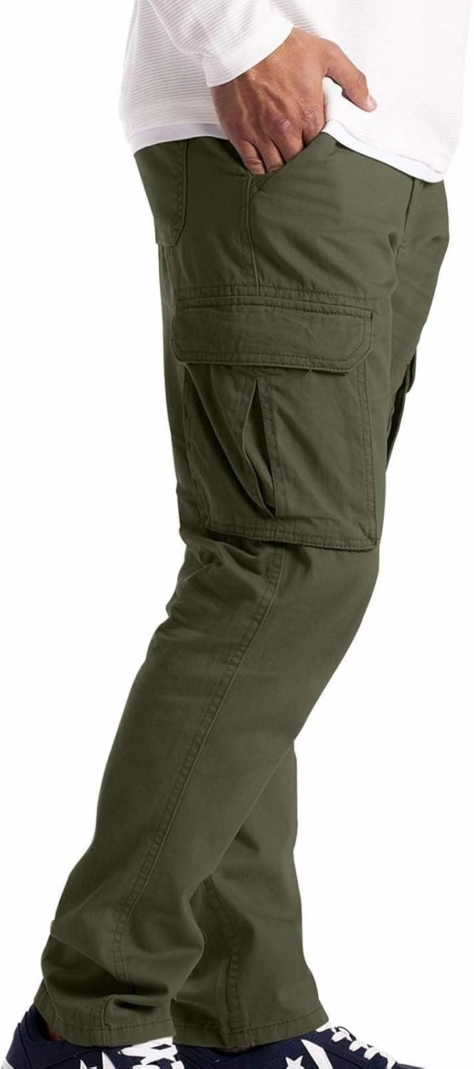 Cargo Pants for Men Casual Big and Tall Athletic Joggers Pants Solid Loose Baggy Sweatpants with Multi Pockets