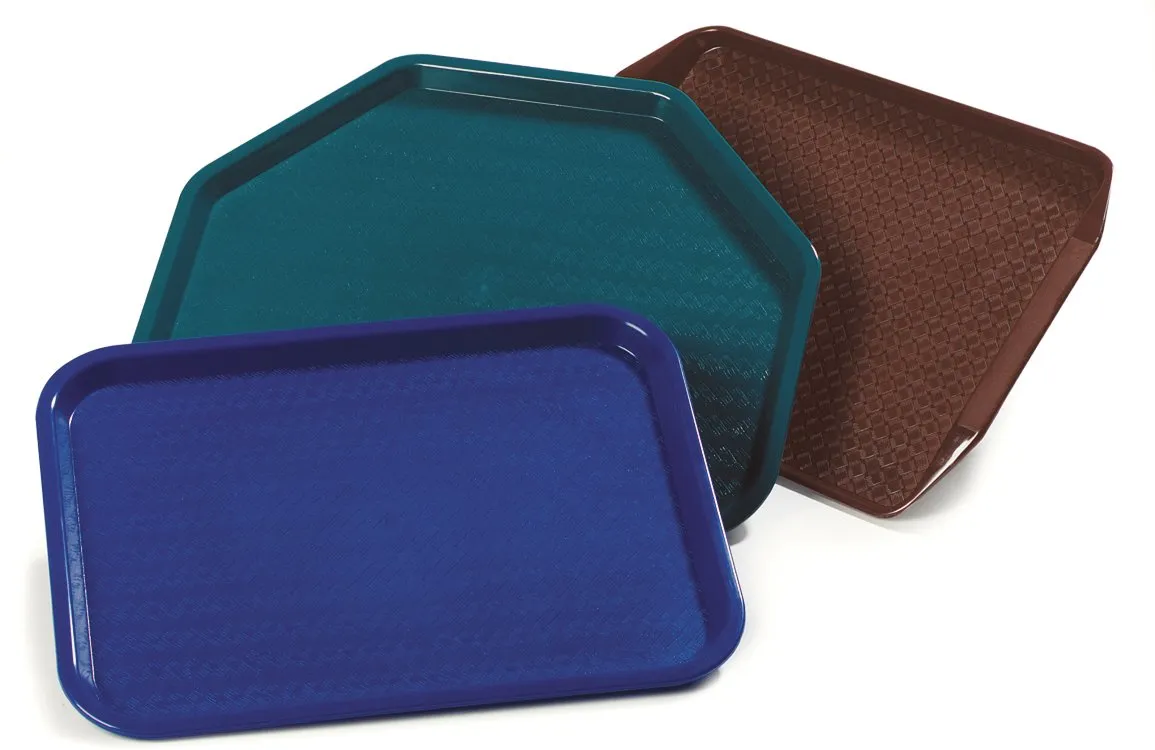 Carlisle FoodService Products CT101414 Café Standard Cafeteria / Fast Food Tray, 10" x 14", Blue (Pack of 24)