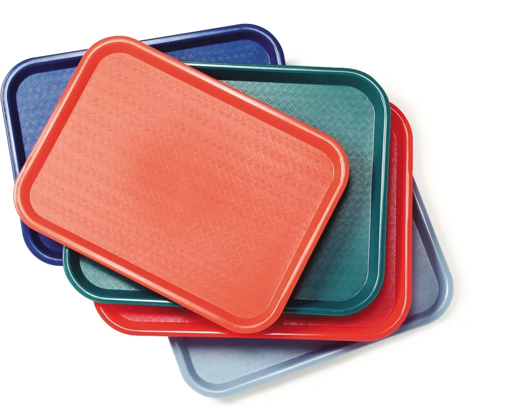 Carlisle FoodService Products CT101414 Café Standard Cafeteria / Fast Food Tray, 10" x 14", Blue (Pack of 24)
