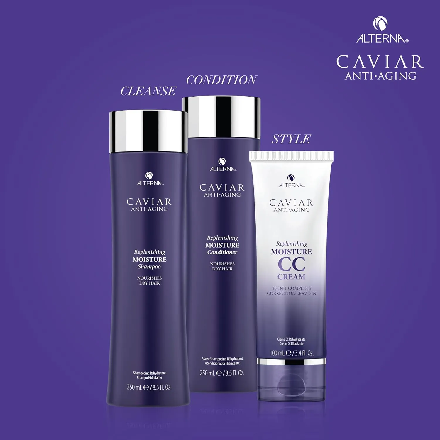 CAVIAR Anti-Aging Replenishing Moisture Conditioner | For Dry, Brittle Hair | Protects, Restores & Hydrates | Sulfate Free