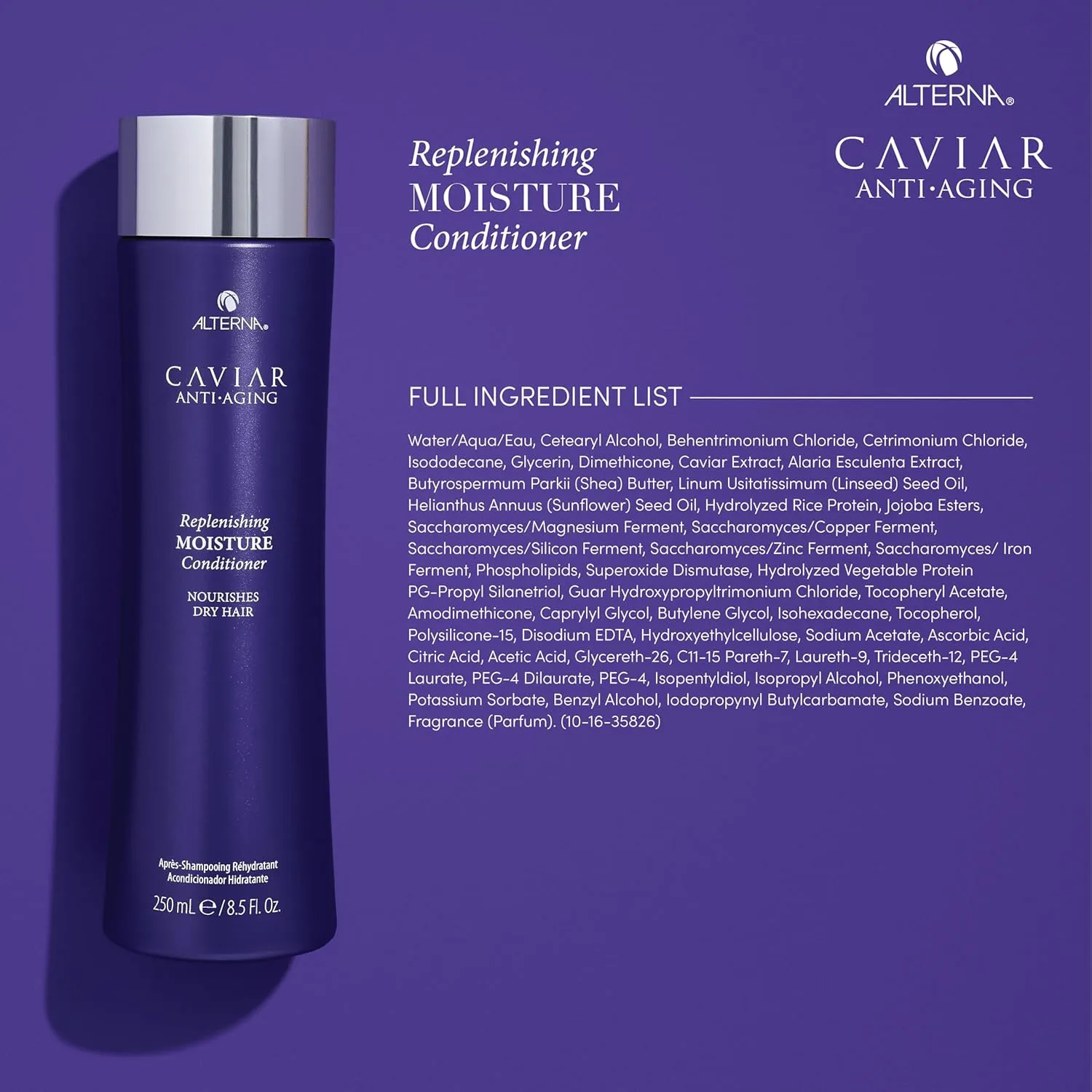 CAVIAR Anti-Aging Replenishing Moisture Conditioner | For Dry, Brittle Hair | Protects, Restores & Hydrates | Sulfate Free