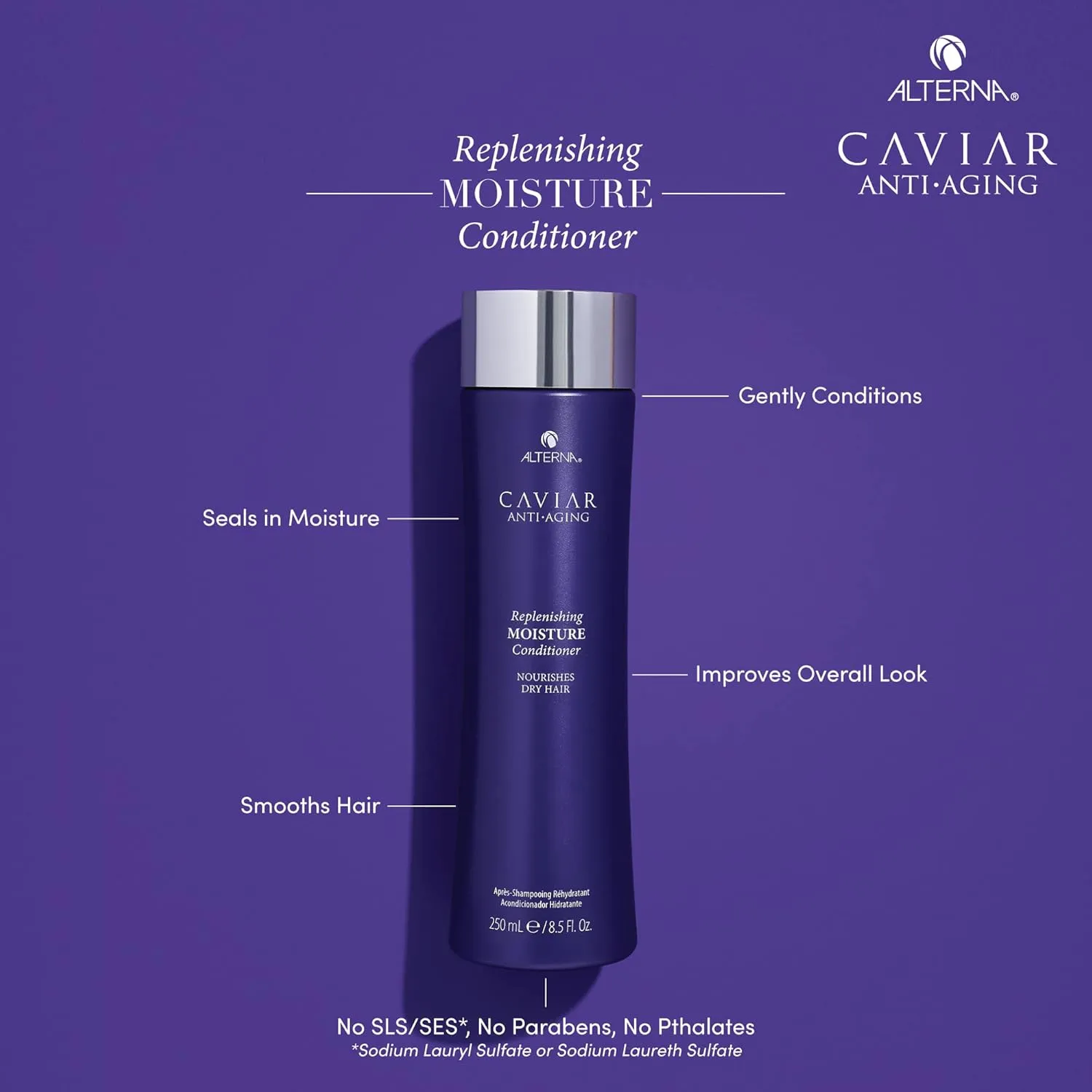 CAVIAR Anti-Aging Replenishing Moisture Conditioner | For Dry, Brittle Hair | Protects, Restores & Hydrates | Sulfate Free