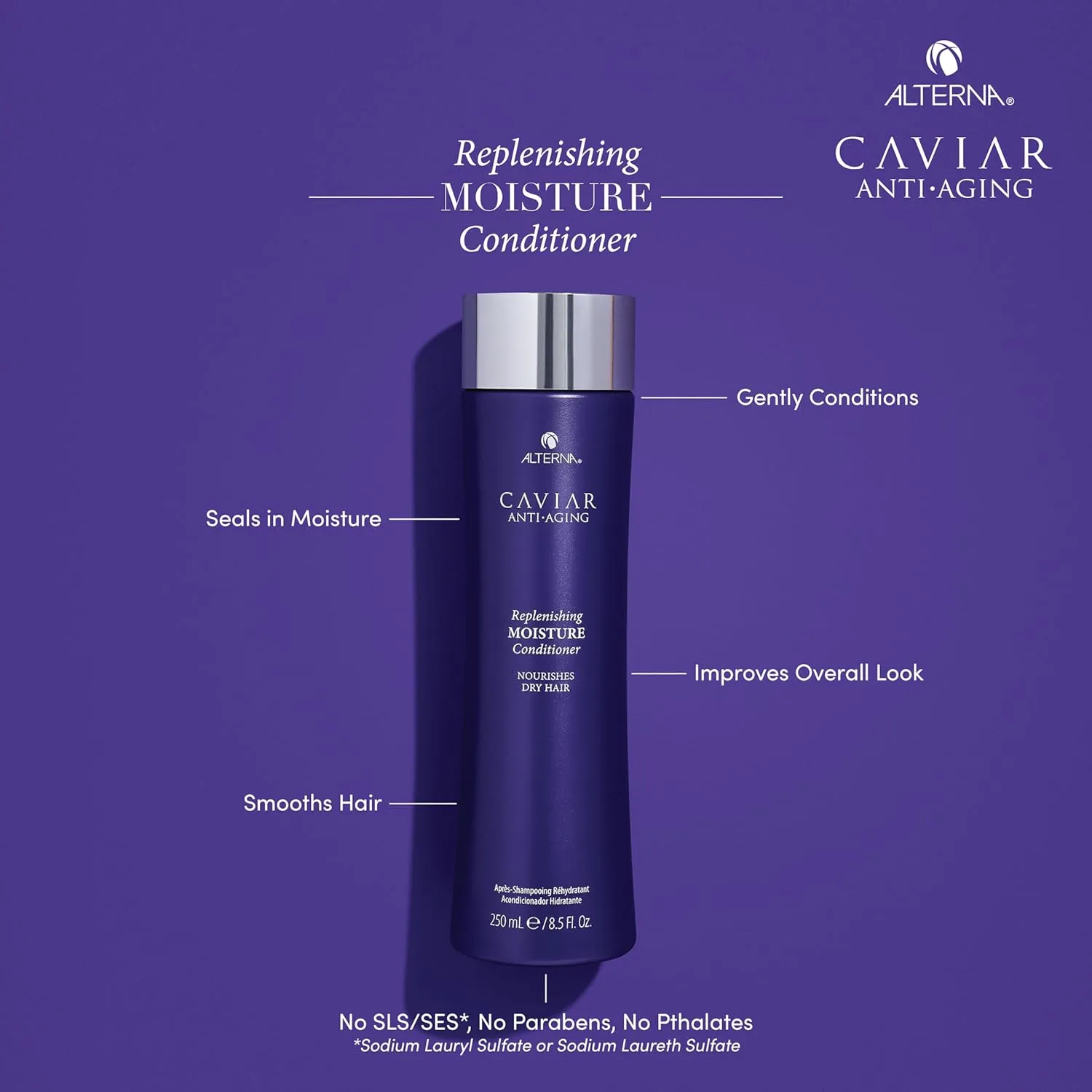 CAVIAR Anti-Aging Replenishing Moisture Conditioner | For Dry, Brittle Hair | Protects, Restores & Hydrates | Sulfate Free
