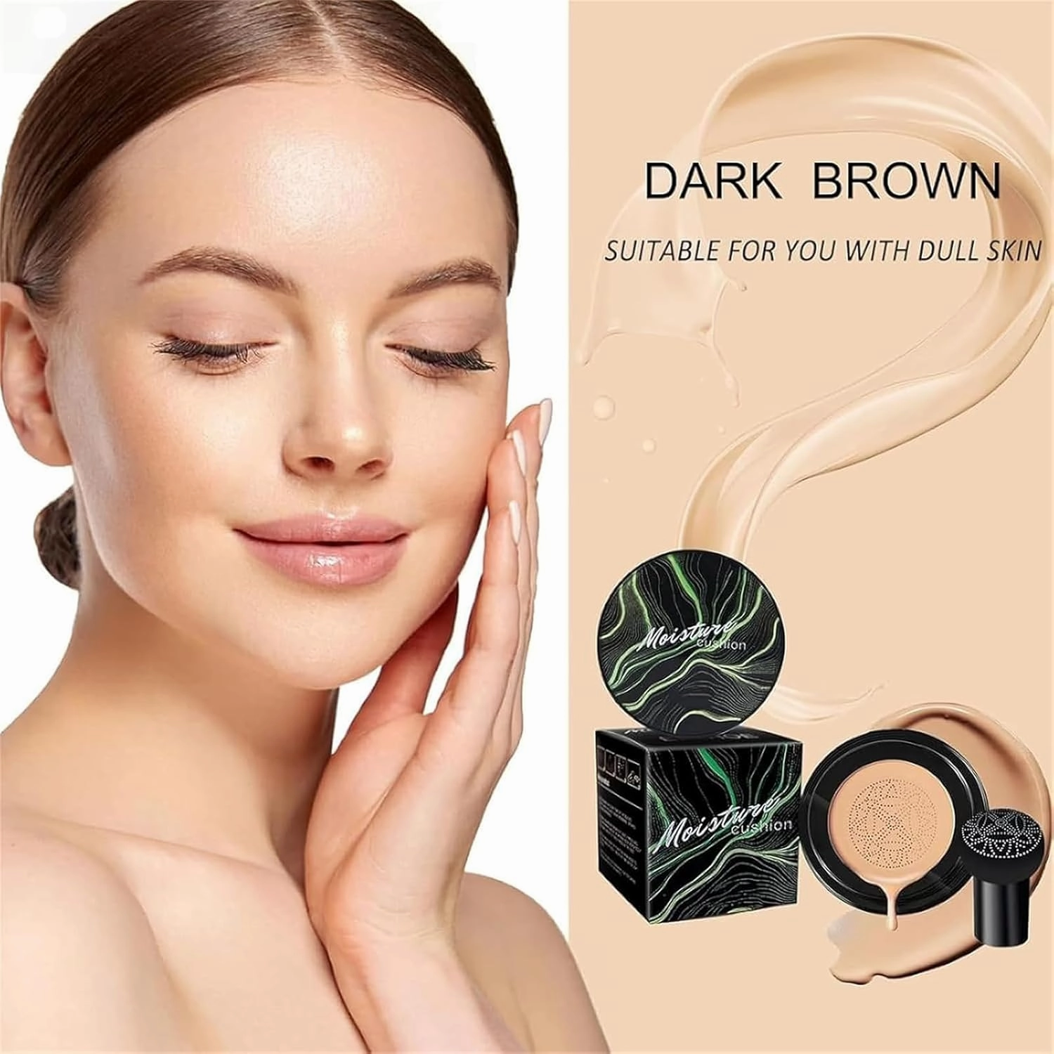 Cedar and Ash Makeup, Cedar and Ash Cc Cream, Mushroom Head Air Cushion Cc Cream, Lightweight Full Coverage Foundation, Hydrating & Natural Finish, Suitable for All Skin Types