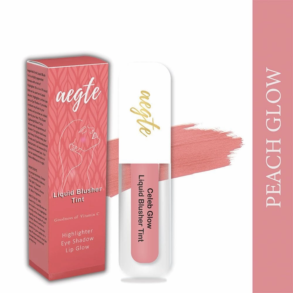 Celeb Glow Liquid Blusher Lightweight Long Lasting Easily Blendable (Peach Glow, 3.5ML)